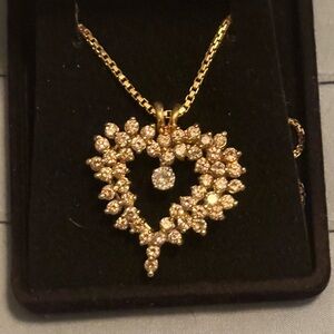 Heart Diamond Pendant Necklace